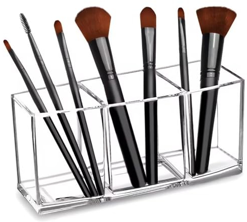 Make-Up Organizer, multifunktional, Acryl transparent, Makeup I Kosmetik I Schmuck I Schminke I Accessoires I Bad I Kosmetik Organizer I Badezimmer Organizer (Quadratisch)