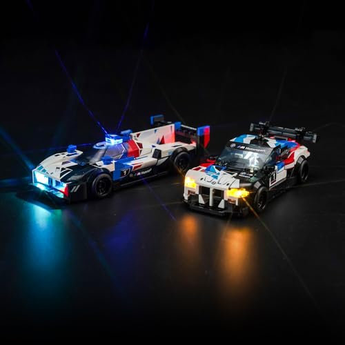 Led Light Set for Lego Speed Champions BMW M4 GT3 & BMW M Hybrid V8 Race Cars (No Lego), Decoration Lighting Set for Lego 76922 BMW M4 GT3 & BMW M Hybrid V8 Race Cars Creative Toys Lights