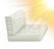 SYLC Impermeabile Federe Per Cuscino Divano Copricuscini Per Giardino Rattan Per Esterni E Patio, Coperte Del Cuscino Con Cerniera Per L/angolo (1 pz 65×33×10 cm,Ivory)
