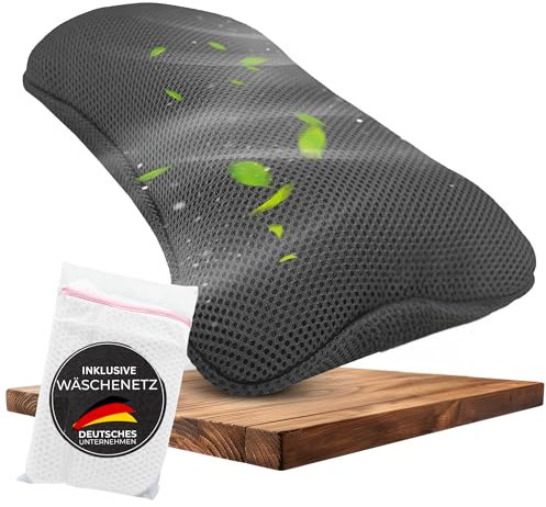 BURADIA Badewannenkissen inkl. Wäschenetz - Ultimativer Komfort und Entspannung mit neuester Air Mesh Technologie - Badekissen für Badewanne mit 4 starken Saugnäpfen - Nackenkissen/Kopfkissen (grau)
