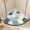 Yinghesheng Tappeto Doccia angolare Antiscivolo - Tappeto Doccia in PVC Morbido, Antiscivolo e antimuffa con Scarico per Il Pavimento del Bagno - ad Asciugatura Rapida e Lavabile,C,90x90cm