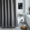 Votoko Rideau de Douche 180x200 cm, Anti Moisissure Imperméable, Rideau Douche en Lin texturé, Rideau Baignoire, Tissu Polyester Lavable en Machine, avec 12 Crochets pour Salle de Bain, Baignoire