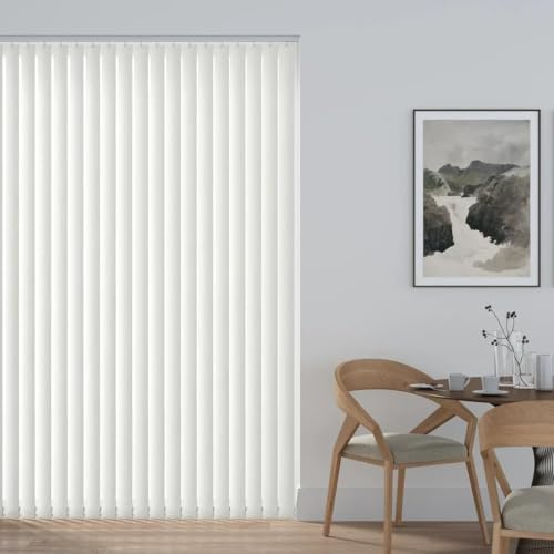 WINZOW Made to Measure Vertical Blinds 89mm (3.5) Fabric Complete Set Headrail & Slats | Custom Size Vertical Window Blinds Up To 100cm Width x 200cm Drop | Light Filtering Blinds for Windows & Doors