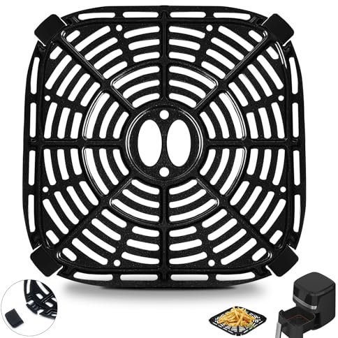 GWY Air fryer Accessories for BLACK+DECKER Purify 6QT Air Fryer, 8’’×8’’Food Grade Air Fryer Grill Pan Grill Plate Crisper Plate Replacement Parts Tray Rack
