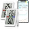 Aolawco 2 Stück Digitales Thermometer Hygrometer Innen, Bluetooth-Raumthermometer mit APP, Mini LCD Temperatur luftfeuchtigkeitsmesser mit Indikator Datengrafik für Innenraum für Zuhause, Garage