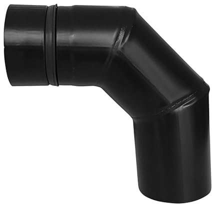 FIREFIX RES80/B90 Pelletofenrohr-Bogen, 80 mm, Edelstahl schwarz, 90 Grad