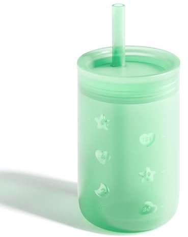 Login Life Sippy Cup for 6/6+ Month Old, Silicone Training Cup with Straw Lid, 7 oz Baby Cups 6-12 Months, for Infant and Toddlers (Lemon)