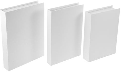 MAGICLULU Lot De 3 Faux Livres Artistiques Décoratifs pour Cheminée Étagère