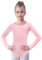 Soudittur Ballettanzug Mädchen Langarm, Kinder Ballett Trikot Baumwolle Ballett Body TanzBody Gymnastikanzug Turnanzug für Damen Größe 110-170 (Rosa, 130)