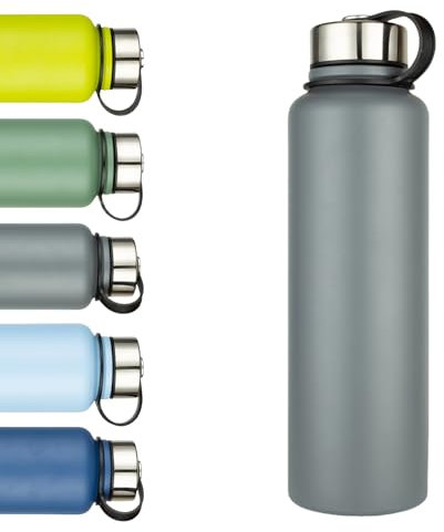 XUDREZ Vacuum Insulated Stainless Steel Water Bottle, 1.5L Wide Mouth Metal Bottle Large Jug BPA Free, Leak Proof - Drinks Bottle Flask for Work, Gym, Travel, Sports
