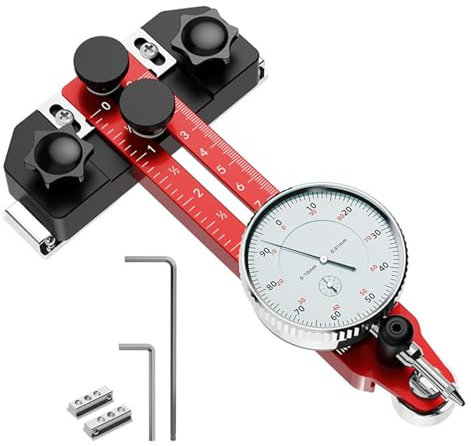 Digital Dial Indicator Table Saw Gauge, 0-4.7 in Saw Gauge and Alignment Tool, Woodworking Tools for Aligning and Calibrating Work, Shop Machinery, Band Saw and Drill Press
