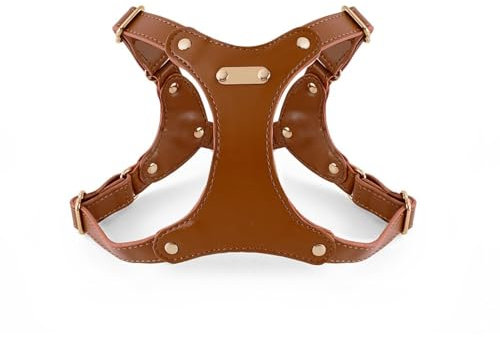Hundegeschirr aus weichem Leder, kein Entkommen für kleine und mittelgroße Hunde, Haustiertraining, Spazierengehen, leicht verstellbar, stabiler Gurt, Weste, weiches Hundegeschirr