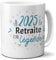 DECOHO - Mug Retraite 2025 - Retraite d'une légende - 33 cl, céramique - Imprimé en France - Blanc