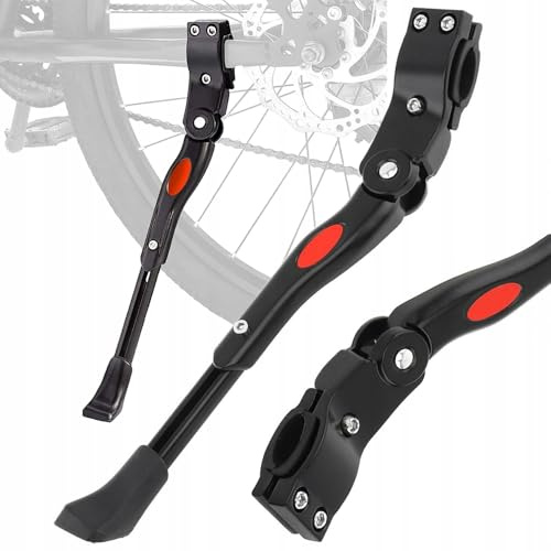 Genérico Verstellbarer Fahrradständer – Universal-Seitenständer aus Aluminium | leicht, robust, faltbar, wasserdicht, rostfrei | Fahrradständer mit verstellbarer Höhe (hinten)