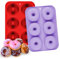 Molde para Donuts 2Pcs Antiadherente ideal para Reposteria, Galletas, Magdalenas | Moldes Silicona Donuts Violeta y Rojo | Incluye 15 Mangas Pasteleras | Compatible en Horno, Air Fryer, Lavavajillas