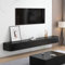 YINXSLO Moderner schwebender TV-Schrank Tv Cabinet for Living Room mit Schublade zur Aufbewahrung Holz Tv Lowboard Hängend Geeignet für Wohnzimmer oder Schlafzimmer (Schwarz, 200cm/78.7in)