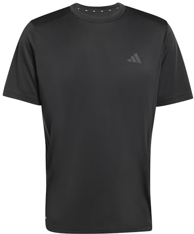 adidas Men's Tech Essentials Workout 3 Stripes Shirt, Black, 3XL