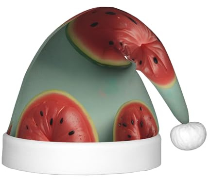 WZYCWB Marshmallow-Wassermelonen-Muster, Kinder-Weihnachtsparty-Hüte, weich und bequem, sanft zur Haut, Kindergartenklasse, Partygeschenke