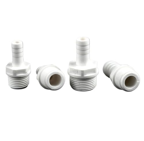 PKNVKZIDK Garden Pipe Fitting 1 Pcs 1/2 3/4'' to 8~16mm White PVC Male Thread Connector Tank Air Pump Irrigation Water Hose Joints(G3I4 16mm)