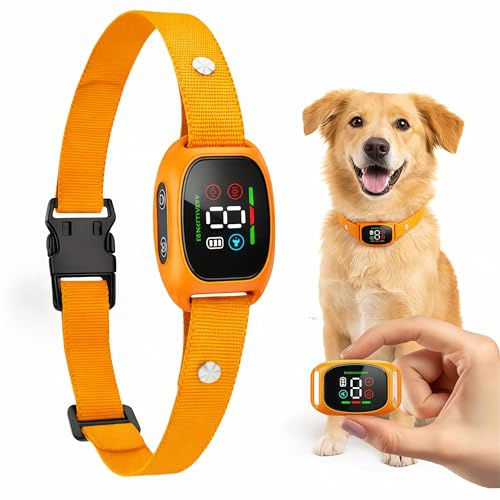 Haustierfreundliches Halsband - Antibellhalsband für Hunde, wasserdicht nach IP67, verstellbare Größe, geeignet für kleine und mittelgroße Hunde. (Range Farbe)
