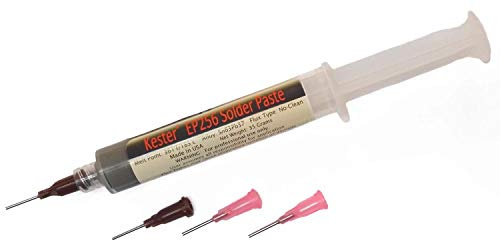 Kester EP256 Solder Paste, No-Clean 63/37, Syringe Dispenser