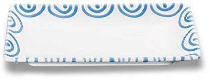GMUNDNER KERAMIK Snackschale Grösse: l= 22 cm x b= 11 cm x h= 2.7 cm Blaugeflammt Geschirr, handgemacht in Österreich