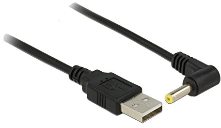 DeLOCK 83574 USB-Kabel – USB-Kabel (USB A, DC, männlich/männlich, gerade, abgewinkelt, schwarz)