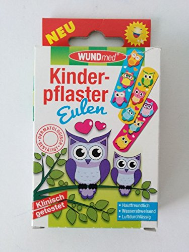 2 * Pflaster Wundverband Kinder 10er Eulen Motive