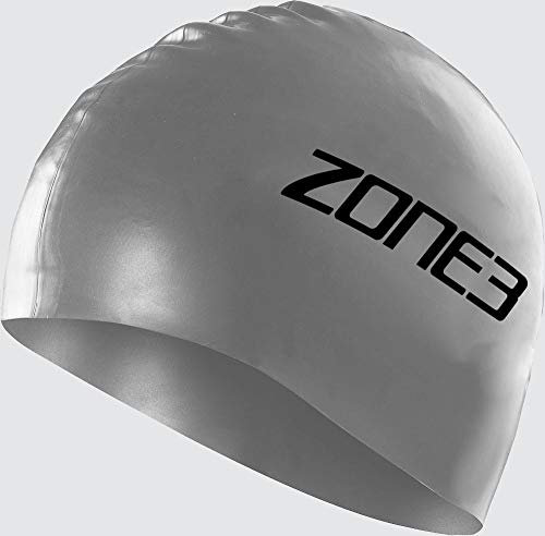 ZONE3 Unisex Sa18scap116/Os Badekappe, Silber, Einheitsgröße EU