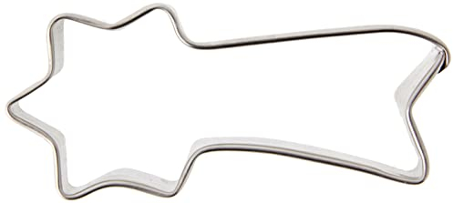 Zenker Ausstecher Sternschnuppe Patisserie, Weihnachtsausstecher für Plätzchen, Ausstechform für Kekse und Fondant, hochwertiger Keksausstecher, Küchenhelfer aus Edelstahl, Farbe: silber