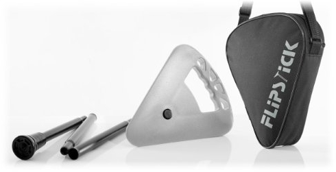 Flipstick Sitzstock faltbar kurz weiß