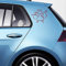 INDIGOS UG - Auto Aufkleber Schutzengel, 2 STK. Set je 10cm x 12cm dunkelrot - Heckscheibenaufkleber - Autoaufkleber lustig - Tuning - Spoiler - Sticker Wohnmobil