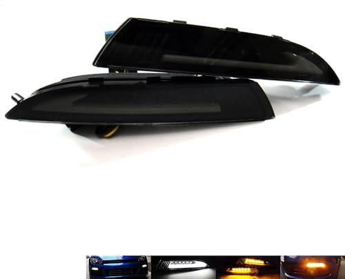 2x schwarze LED-Tagfahrlicht DRL, Seitenblinker für Scirocco III MK3 2008-2014