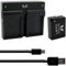 SK Akku Ersatz für Panasonic DMW-BLC12 / DMW-BLC12E 1100mAh + Dual Charger für Lumix DMC-G6 G7 GX8 G70 G81 G85 FZ2000 FZ2500 / DMW BLC12 BLC12E