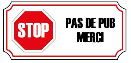 1x stop pas de pub publicité boite aux lettres sticker autocollant logo 3