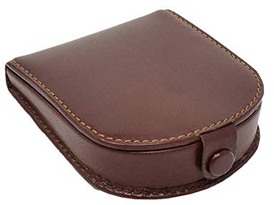 Leather Coins Tray Wallet Small Size Spare Change Holder HOL5RT (Brown)