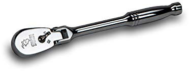 Capri Tools CP12100FX Ratschenschlüssel, 1/4-Zoll-Antrieb/Flex-Kopf, flaches Profil