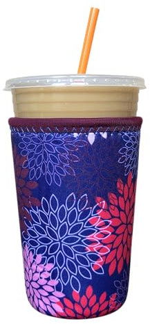 Funda de neopreno para café helado de Koverz – Funda aislante para bebidas frías, portavasos de neopreno – Funda de café Starbucks, McDonalds, funda de café Dunkin Coffee – elegir tamaño y color