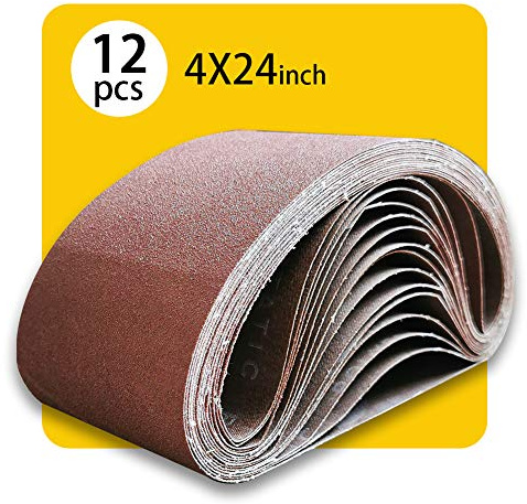 100 x 610 mm 80 Grit Sanding Belt | Premium Aluminum Oxide Sanding Belt | Premium Sander Sandpaper – 12 Pack