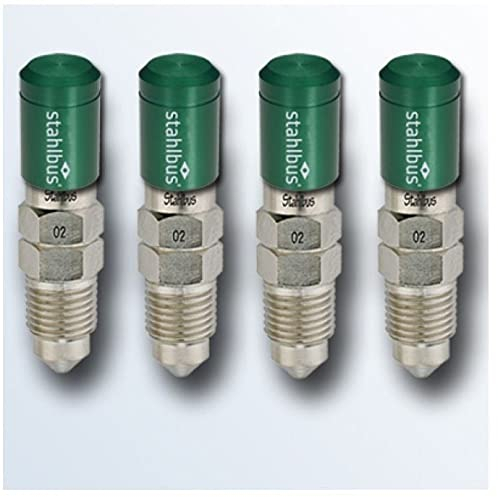 4X stahlbus SB-110412 Schnell-Entlüfterschraube Entlüftungsventil M10x1.0x14 +Alukappen Grün