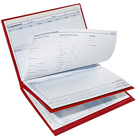 BOI THERMAL Patienten-Dokumentationsmappe (rot) - DIN A4, Standard, 3-Deckel, 4 Abheftmöglichkeiten, 100 Blatt Kapazität