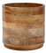 Serene Spaces Living Großer Übertopf aus Mangoholz, natürlicher Holztopf für künstliche Blumen und Pflanzen, Topfpflanzen, rustikale Dekoration für Zuhause, Büro, Restaurant, Maße: 22,9 cm Durchmesser