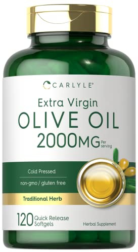 Carlyle Olive Oil Extra Virgin 2000mg | 120 Softgel Capsules | Cold Pressed
