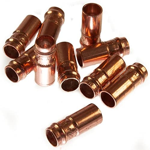 10mm x 8mm Solder Ring Street Reducer Coupler Plumbing Fitting (Pack of 10)