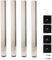AZERODESIGN-Pack 4 Patas para Mesas y Muebles-Patas Mesa Cuadradas de 60x60mm-Patas para Muebles-Patas Regulables-Color INOX-Medidas Largo 71cm,83cm y 87 cm (87CM)