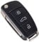 3 Buttons Car Key Fob Case Fits for Audi A2 A3 A4 A6 A6L A8 Q7 TT S6 Quattro,Auto Flip Remote Key Shell Replacement(Blank Blade)