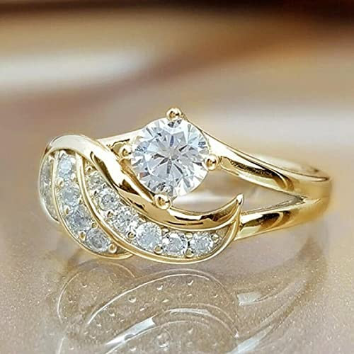 Bysonglezai Ringe Ring Damen Herren Frauen Angel Wings Charming Diamond Princess Trendy Lady Temperament Sets Ringe 5