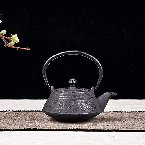 ANIFM Théière en Fonte Bouilloires de cuisinière 0,6 L Pot en Fonte, Pot en Fer, Service à thé, Vieux Pot en Fer, théière, Bouilloire, cuisinière Traditionnelle Comfortable Anniversary