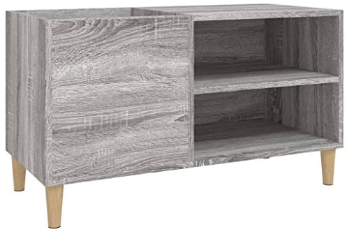 vidaXL Mobile Porta Dischi Grigio Sonoma 84,5x38x48 Legno Multistrato