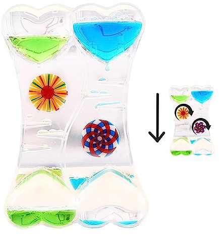 Liummrcy Besoins spéciaux Toys de développement, Timer sensoriel Liquide Timer d'huile colorée Jouet sensoriel Clair
